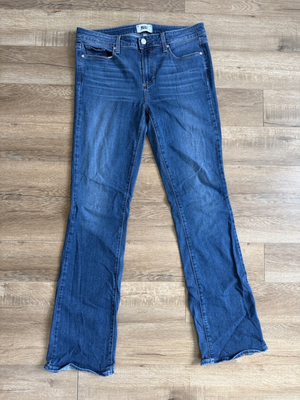 PAIGE Dark Blue Flared Jeans